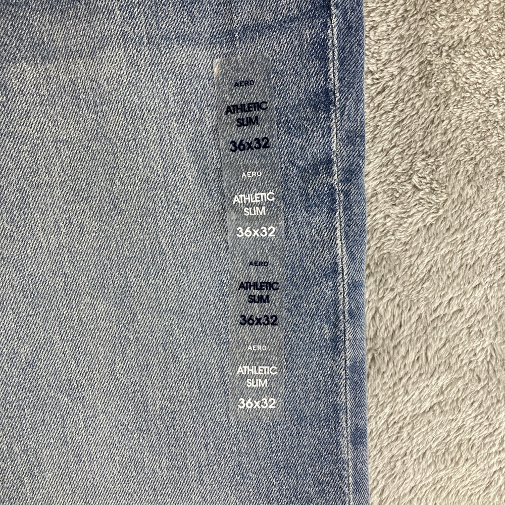 Aeropostale Aero Jeans Men's Size 36x32 Athletic Slim Fit Stretch Blue‎ Denim - Picture 5 of 15